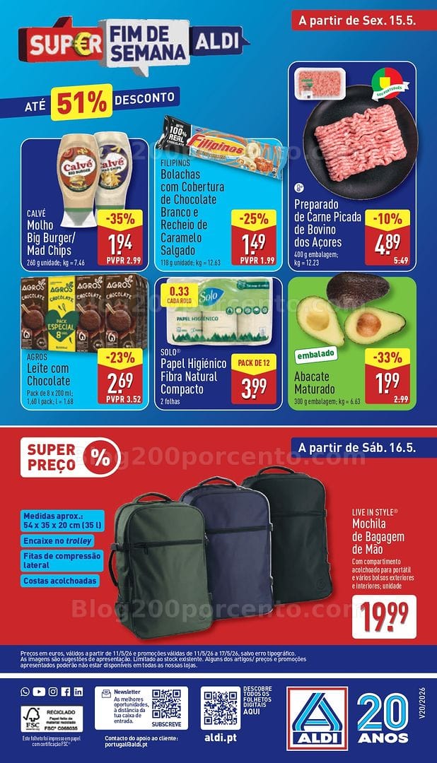 Antevisão Folheto ALDI Promoções de 11 a 17 maio